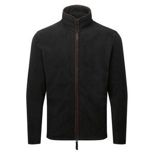 Premier Mens Artisan Fleece Jacket / Black/Brown